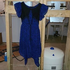 Kids black & blue cheetah D-Signed (Disney) dress
